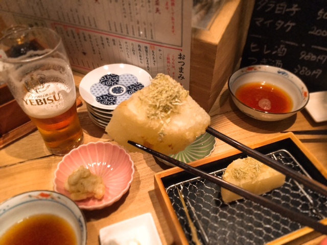 恵比寿のお洒落な立ち食い天ぷら屋！「喜久や」